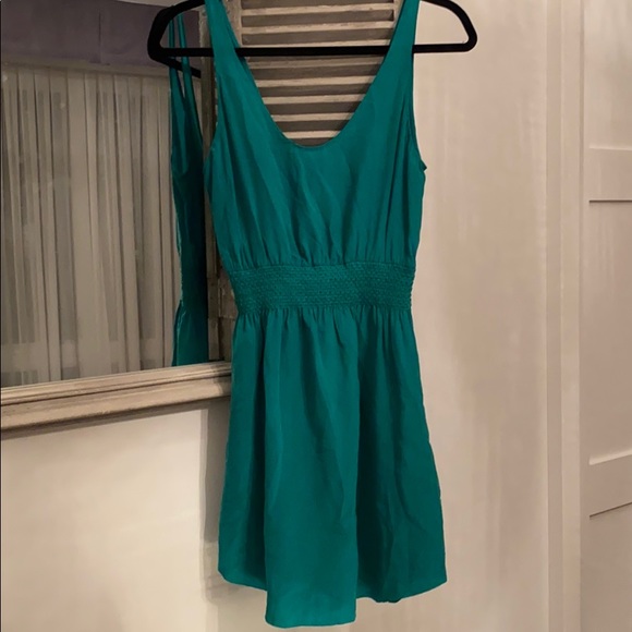 Aritzia Babaton Green silk dress